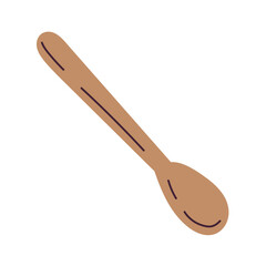 Isolated sketch of a spoon Vector