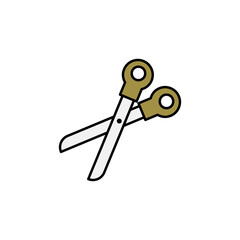 cut, scissors line illustration. element of education illustration icons. Signs, symbols can be used for web, logo, mobile app, UI, UX