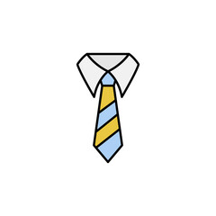 school, dress, tie, student line illustration. element of education illustration icons. Signs, symbols can be used for web, logo, mobile app, UI, UX