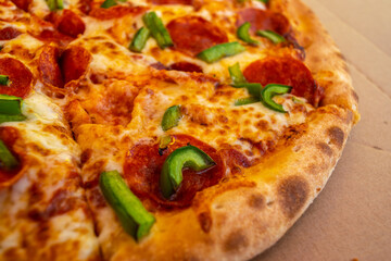 Pepperoni Pizza in Delivery Box