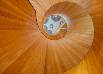 abstract view of a round staircase 