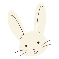 Isolated sketch of a cute rabbit Vector