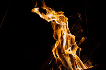 fire on black