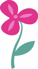 Vector tulip flower highlighted .Stylized flower