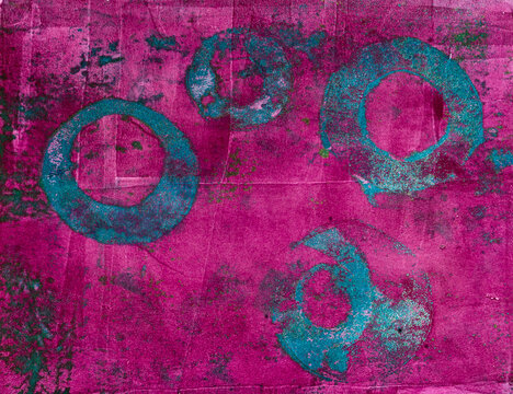 Colorful background using monoprinting to create texture filled images. Can be used for books, backgrounds, prints and more.