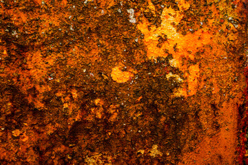 Saturated orange color stone surface. Abstract background texture.