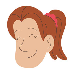 Isolated cute girl avatar cartoon Vector