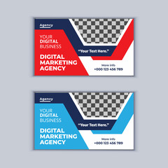 Digital Marketing Agency Business Banner Design Vector Template. Modern Layout Template