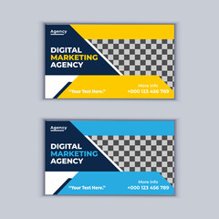 Digital Marketing Agency Business Banner Design Vector Template. Modern Layout Template