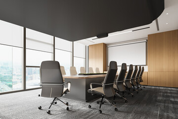 3d rendering business meeting and working office room
