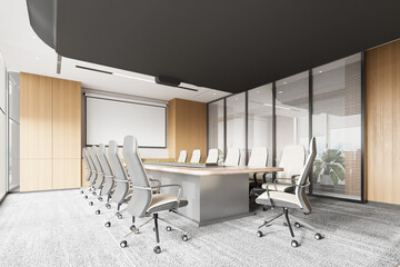 3d rendering business meeting and working office room
