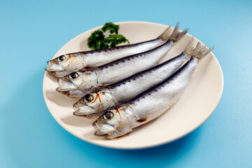 Squid that is the ingredient for multiple freshly caught fish dishes on the table
