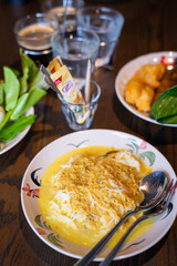 Kanom Jeen - Rice noodles in fish curry sauce