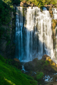 Stunning Marokopa falls located in Waikato, New Zealand © Katarina