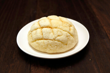 Melon bread, a sweet dessert bread that is a staple of Japan on the table