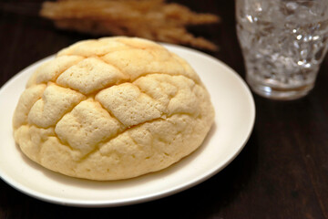 Melon bread, a sweet dessert bread that is a staple of Japan on the table