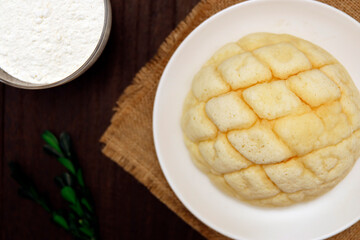 Melon bread, a sweet dessert bread that is a staple of Japan on the table