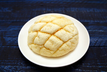 Melon bread, a sweet dessert bread that is a staple of Japan on the table
