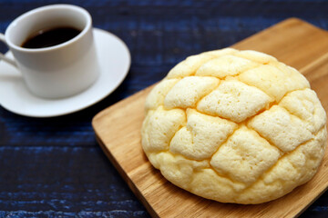 Melon bread, a sweet dessert bread that is a staple of Japan on the table
