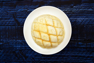 Melon bread, a sweet dessert bread that is a staple of Japan on the table