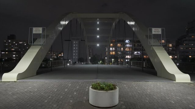 東京　新左近川親水公園　夜景