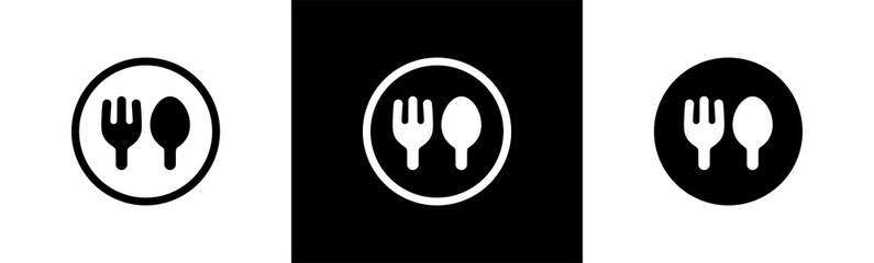 fork and spoon restaurant icon. Cutlery symbol. Dining silverware sign, vector illustration