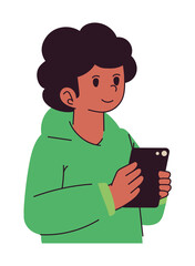 guy using smartphone