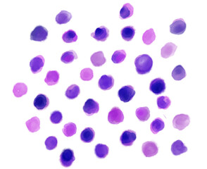 Watercolor painting decoration element dots dashs colorful artistic texture illustration