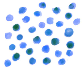 Watercolor painting decoration element dots dashs colorful artistic texture illustration