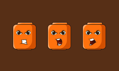 blocks Emoji icon angri kids