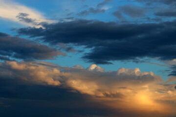 Colorful sunset at the end of the day.