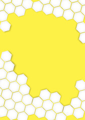 hexagon white Art and Illustration background