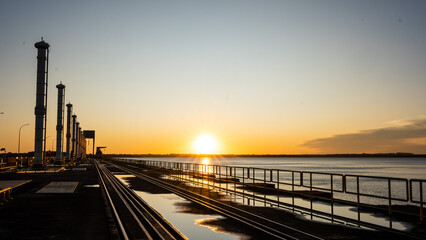 sunset at the pier