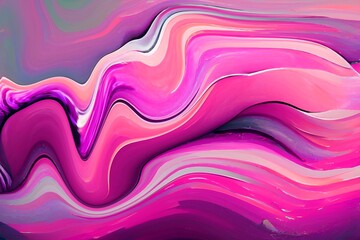 Fantasy Liquid Dreams. Colorful Light Beautiful Vibrant Radiance Digital Abstract