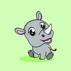  flat cartoon style. animal nature icon concept isolated
