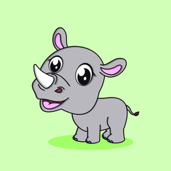 Fototapeta premium flat cartoon style. animal nature icon concept isolated