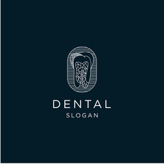 Dental design icon logo template