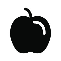 Apple Icon in trendy flat style color editable