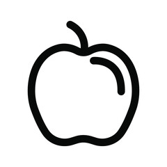 Apple Icon in trendy flat style color editable