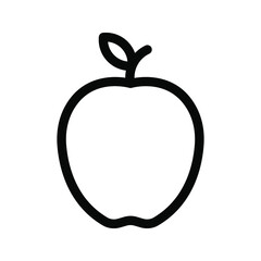 Apple Icon in trendy flat style color editable