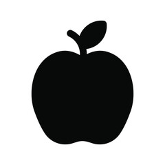 Apple Icon in trendy flat style color editable