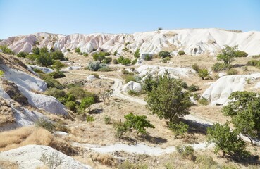 Fototapeta na wymiar Hiking Through Cappadocia's Pigeon Valley