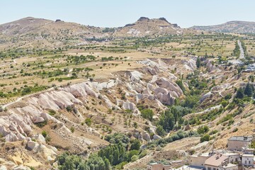 Fototapeta na wymiar Hiking to Uchisar Castle in Cappadocia