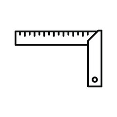 Try square icon. ruler sign.vector illustration