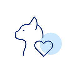 Cat lover. Pixel perfect, editable stroke line art icon