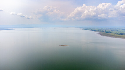 Floating Bridge that pops up in the middle of Pa Sak Jolasid Dam The best location that tourists dream of