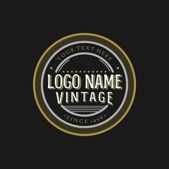 Vintage Logo template design for sign logo, brand, sticker, and more