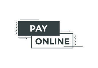 Pay Online button. Pay Online web templates. Social Media banner.