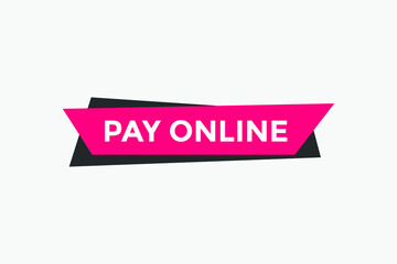 Pay Online button. Web button template