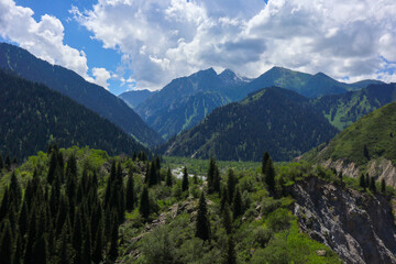 Fototapeta na wymiar beautiful mountain landscape. panorama of the mountains. summer day.